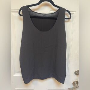 Ann Taylor Mixed Media Black Sleeveless Top Blouse